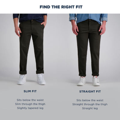 Haggar Mens Slim Fit Flat Front Pant