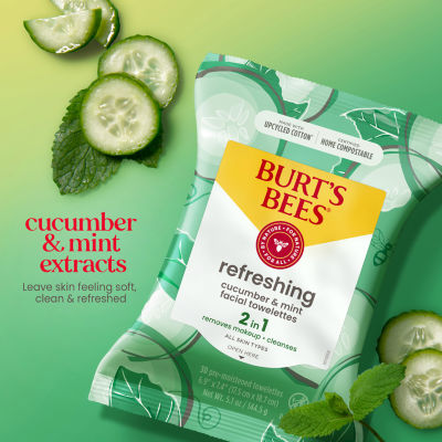 Burts Bees Cucumber Sage Facial Cleansing Towelettes