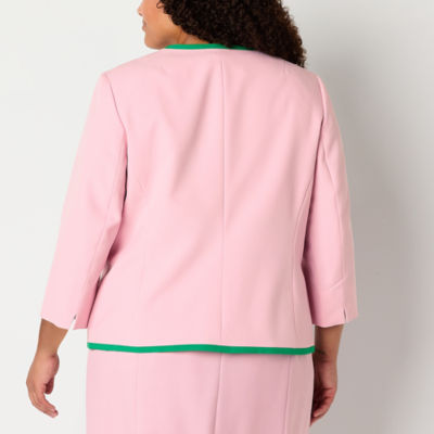 Black Label by Evan-Picone Womens Plus Classic Fit Suit Jacket