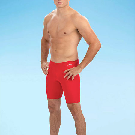 Dolfin Mens Quick Dry Lined Swim Shorts, 40, Red