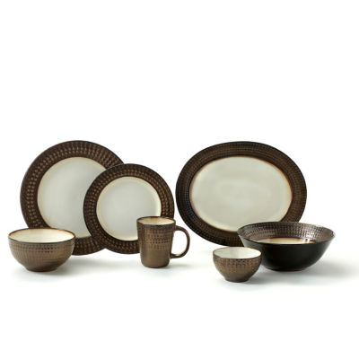 Gourmet Basics by Mikasa Stoneware Dinnerware Set, Color
