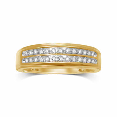 1/ CT. T.W. Genuine Diamond 10K Gold Band