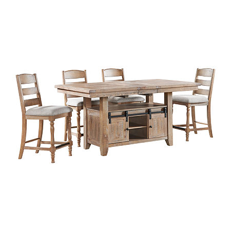 Tyler Dining Collection 5-Piece Counter Height Dining Set, One Size, Brown