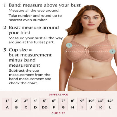 Glamorise Elegance Wonderwire® Front-Close Full Coverage Underwire Unlined Full Coverage Bra 1245