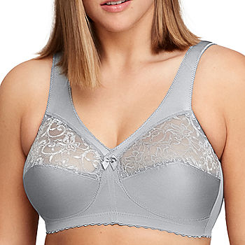 Women's Underwire Unlined Bra Minimizers Non-Padded Full Coverage Lace Plus  Size 46J