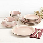 Tabletops Unlimited Bella Pink 12-pc. Stoneware Dinnerware Set