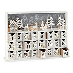 North Pole Trading Co. Chateau Winter White Scene Led Christmas Advent Calendar