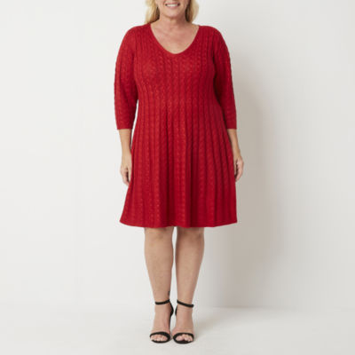 jcpenney red sweater dress