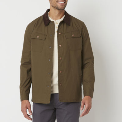 mutual weave Mens Flannel Lined Waxed Jacket