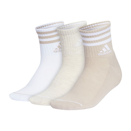 Adidas Originals Womens 3 Pair Quarter Ankle Socks In Brown