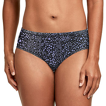 Hanes Cotton Low-Rise Panties Pack, No Ride-up, Moisture-Wicking