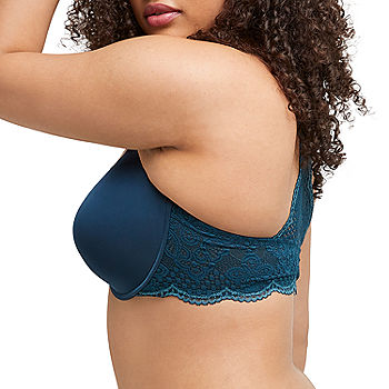 Maidenform One Fab Fit Cotton and Lace Stretch Tanga Blue Jay w/Lucent Blue  6