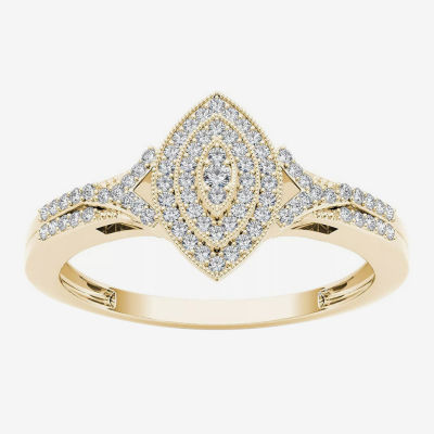 1/5 CT.T.W. Natural Round Diamond 10K Gold Engagement Ring