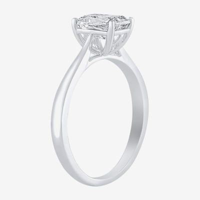 (G / Vs2) Womens 1 CT. T.W. Lab Grown White Diamond 10K Gold Radiant-cut Solitaire Engagement Ring