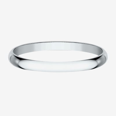 14K White Gold Wedding Band