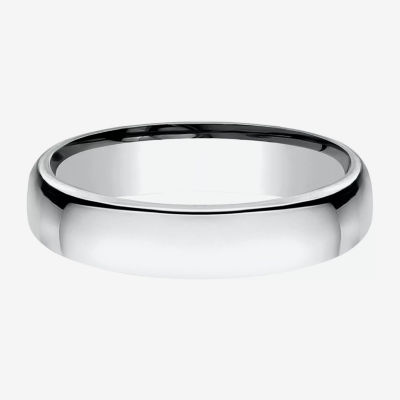 4.5MM 10K White Gold Wedding Band