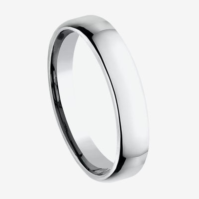 4.5MM 10K White Gold Wedding Band