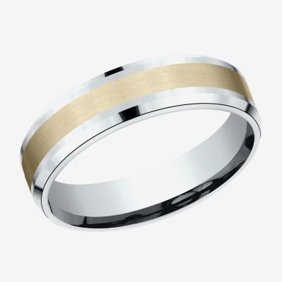 6MM 10K Two Tone Gold Wedding Band