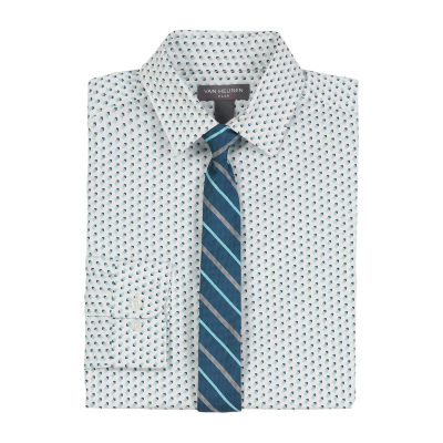Van Heusen Little & Big Boys Point Collar Long Sleeve Shirt + Tie Set