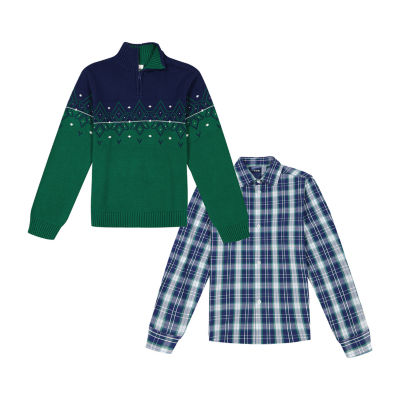 IZOD Little & Big Boys 2-pc. Sweater Set, Color: Peacoat - JCPenney