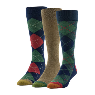 Gold Toe 3 Pair Crew Socks Mens