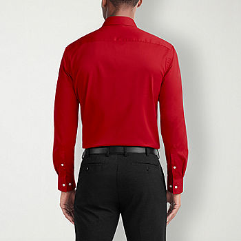 Van Heusen Stain Shield Mens Regular Fit Stretch Fabric Wrinkle Free Long  Sleeve Dress Shirt
