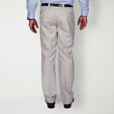 Steve Harvey Mens Windowpane Classic Fit Pleated Front Suit Pants