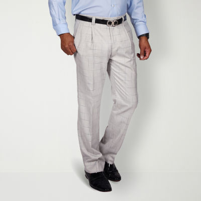 Steve Harvey Mens Windowpane Classic Fit Suit Pants