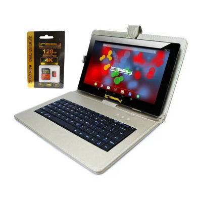 Linsay 10.1" 32GB Storage Android 12 Tablet With Silver Key And 128GB Micro SD"