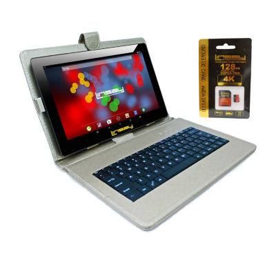 Linsay 10.1" 32GB Storage Android 12 Tablet With Silver Key And 128GB Micro SD"