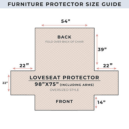 Linery Medallion Loveseat Protectors, One Size, Gray