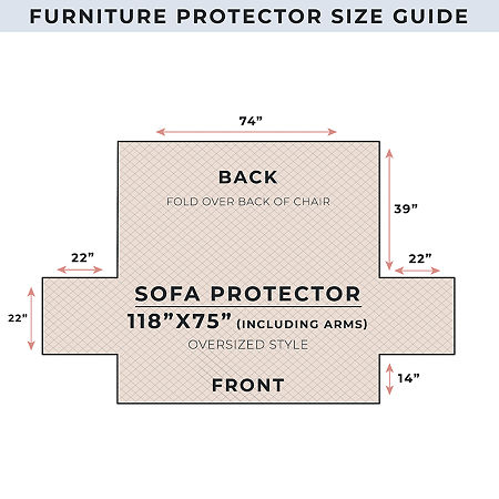 Linery Medallion Sofa Protectors, One Size, White