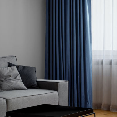 Exclusive Fabrics & Furnishing Solid 100% Cotton Energy Saving Blackout Rod Pocket Back Tab Single Curtain Panel