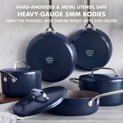 GreenPan GP5 Hard Anodized Healthy Ceramic Nonstick 14pc Cookware Set PFAS  Free - Cloud Cream