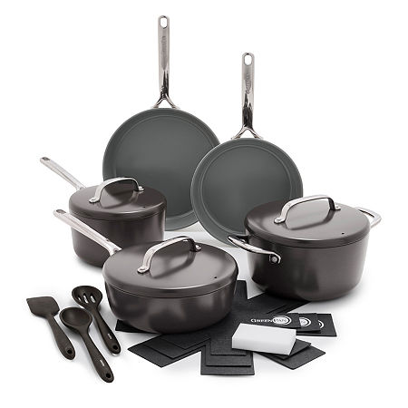 GreenPan GP5 Ceramic Non-Stick 15-pc.Cookware Set, One Size, Brown