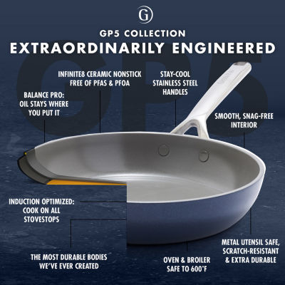 GreenPan GP5 Stainless Steel Healthy Ceramic Nonstick 12 Fry Pan