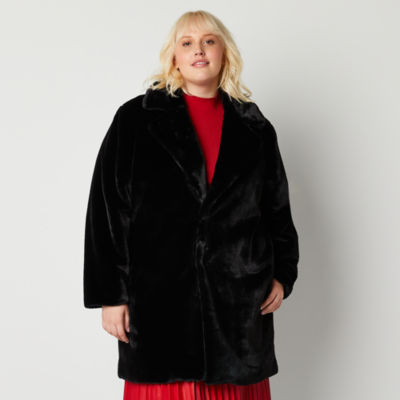 Faux fur coat on sale jcpenney