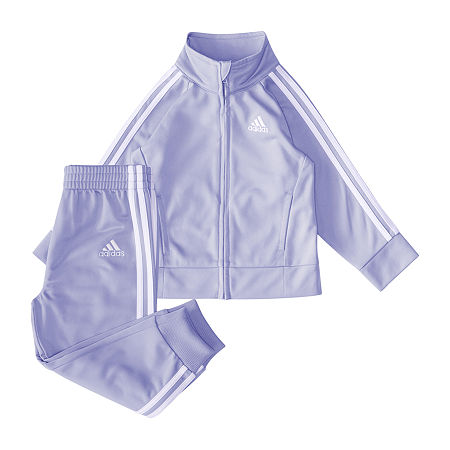 adidas Baby Girls 2-pc. Track Suit, 12 Months, Purple