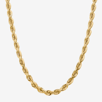 14K Gold Inch Solid Rope Chain Necklace