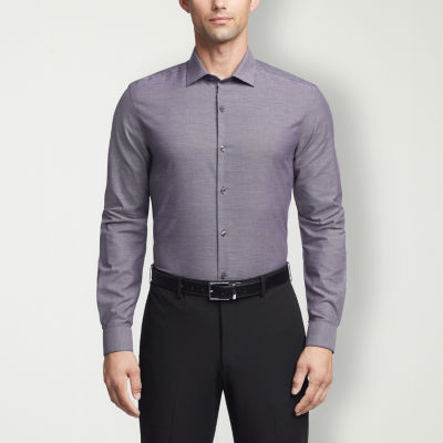 Van Heusen Stain Shield Mens Slim Fit Stretch Fabric Long Sleeve Dress Shirt