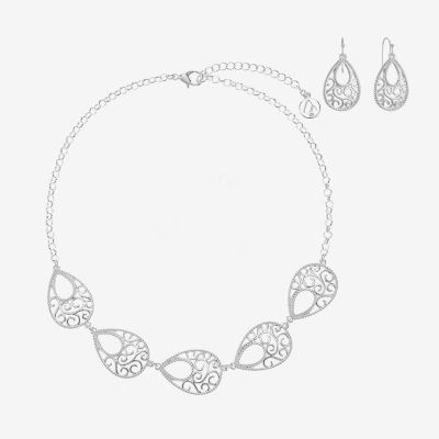 Liz Claiborne Collar Necklace And Teardrop Earring 2-pc. Jewelry Set