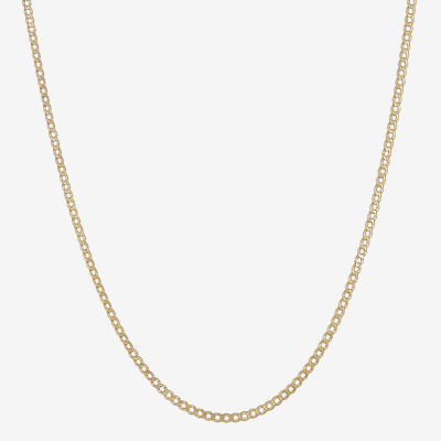 Made in Italy 14K Gold 20 Inch Solid Curb Chain Necklace