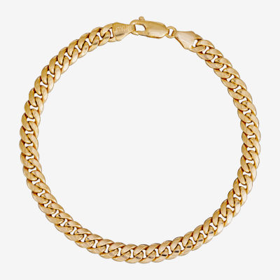 Made in Italy 14K Gold 8 Inch Semisolid Curb Chain Bracelet