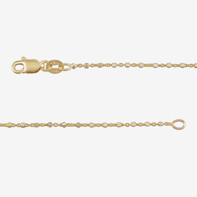 Made in Italy Womens 14K Gold 18 Inch Fashion Chain Necklace