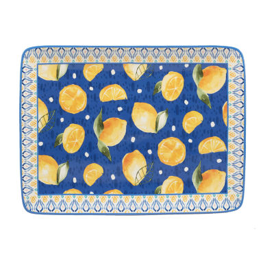 Certified International Lemonade Rectangle Serving Platter