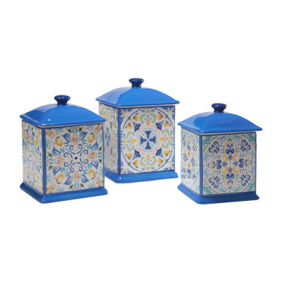 Certified International Lemonade Square 3-pc. Canister