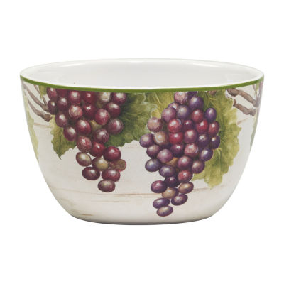 Certified International Meadow Brook Vineyard 4-pc. Earthenware Ice Cream Bowl