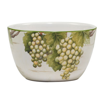 Certified International Meadow Brook Vineyard 4-pc. Earthenware Ice Cream Bowl