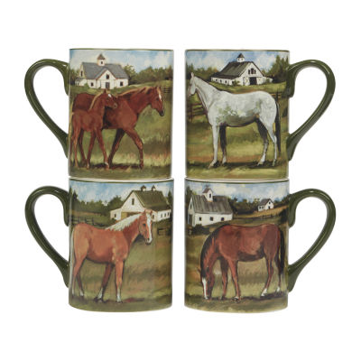 Certified International York Stables 4-pc. Coffee Mug