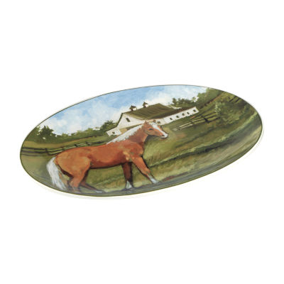 Certified International York Stables Oval Serving Platter